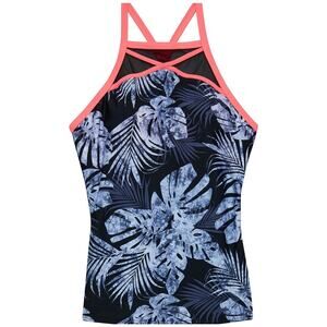GERRY Scallop Swim‎ Tankini UPF 30, coral & leaf size Small NEW